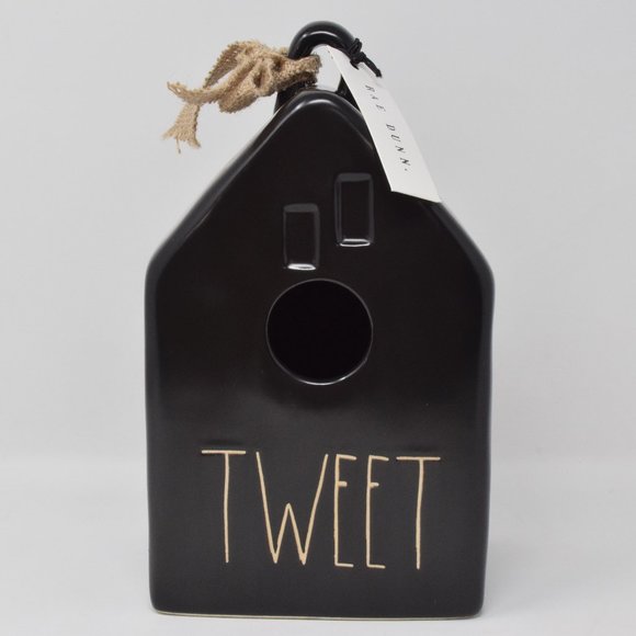 Rae Dunn Other - Rae Dunn Tweet Haunted Birdhouse Black Magenta New Halloween 2020 Black Pottery